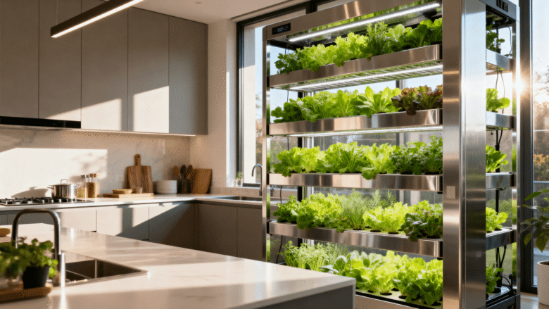 Layout funcional para horta hidropônica indoor sem ocupar área útil do ambiente