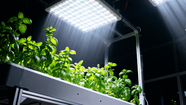 Intensidade ideal de luz artificial para manjericão em ambiente fechado sem janela