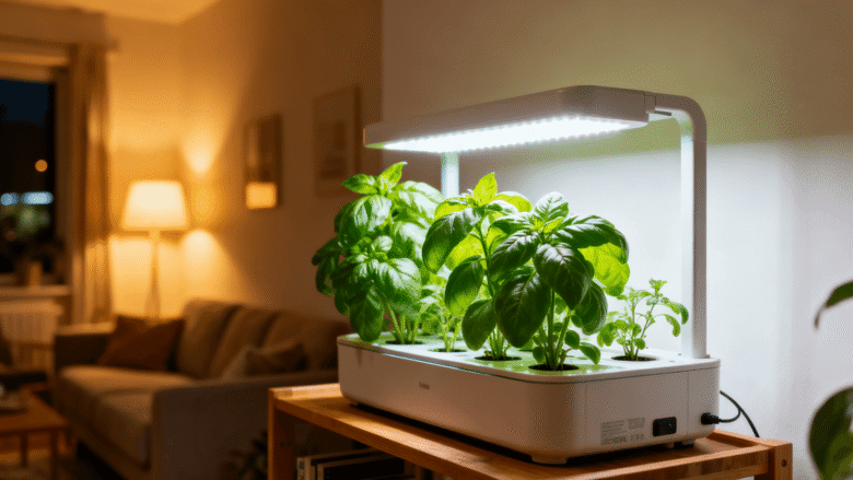Podas no manjericão hidropônico para aumentar produtividade em apartamento pequeno